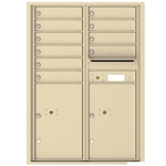 10 Tenant Doors with 2 Parcel Locker and Outgoing Mail Compartment - 4C Recessed Mount versatile™ - Model 4C12D-10