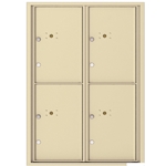 4 Parcel Doors / Parcel Lockers - 4C Recessed Mount versatile™ - Model 4C12D-4P