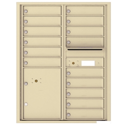 15 Tenant Doors with 1 Parcel Locker and Outgoing Mail Compartment - 4C Recessed Mount versatile™ - Model 4C11D-15