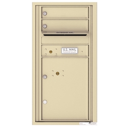 2 Tenant Doors with 1 Parcel Locker and Outgoing Mail Compartment - 4C Recessed Mount versatile™ - Model 4C09S-02