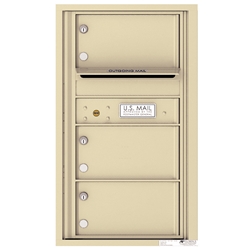 3 Tenant Doors with Outgoing Mail Compartment - 4C Recessed Mount versatile™ - Model 4C08S-03