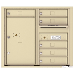 6 Tenant Doors with 1 Parcel Locker and Outgoing Mail Compartment - 4C Recessed Mount versatile™ - Model 4C07D-06