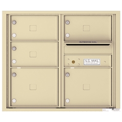 5 Tenant Doors with Outgoing Mail Compartment - 4C Recessed Mount versatile™ - Model 4C07D-05