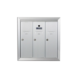 Three Compartment - 1200 Series Vertical Recessed Mount USPS Replacement Approved - Apartment Style Mailboxes - Model 12503HA