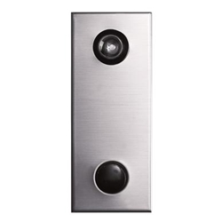 Mechanical Door Chime - Anodized Aluminum - with Wide Angle Viewer or Optional UL (Fire Rated) Viewer - Model 685101-02