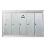 Florence vertical 1250 series mailboxes have been a staple for mail delivery in small apartment communities for decades. Available in fully-recessed models, or surface mount options, these small profile mailboxes are designed to fit into smaller areas with minimal wall-space. Vertical mailboxes are USPS approved for one-to-one replacement purposes only. As these units are top-loading, they should be protected from the weather.