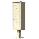 2 Door Pedestal Style - High Security Outdoor Parcel Locker (Pedestal Included) - valiant™ 1590-T1