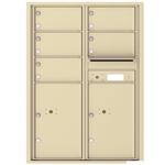 5 Tenant Doors with 2 Parcel Lockers and Outgoing Mail Compartment - 4C Recessed Mount versatile™ - Model 4C12D-05