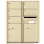 5 Tenant Doors with 2 Parcel Lockers and Outgoing Mail Compartment - 4C Recessed Mount versatile™ - Model 4C11D-05