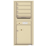 4 Tenant Doors with 1 Parcel Locker and Outgoing Mail Compartment - 4C Recessed Mount versatile™ - Model 4C11S-04