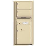 2 Tenant Doors with 1 Parcel Locker and Outgoing Mail Compartment - 4C Recessed Mount versatile™ - Model 4C11S-02
