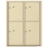 4 Parcel Doors / Parcel Lockers - 4C Recessed Mount versatile™ - Model 4C11D-4P