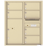 6 Tenant Doors with 1 Parcel Locker and Outgoing Mail Compartment - 4C Recessed Mount versatile™ - Model 4C10D-06