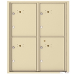 4 Parcel Doors / Parcel Lockers - 4C Recessed Mount versatile™ - Model 4CADD-4P