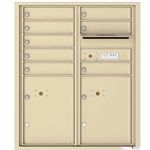 8 Tenant Doors with 2 Parcel Lockers and Outgoing Mail Compartment - 4C Recessed Mount versatile™ - Model 4CADD-08