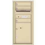 3 Tenant Doors with 1 Parcel Locker and Outgoing Mail Compartment - 4C Recessed Mount versatile™ - Model 4CADS-03