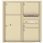 4 Tenant Doors with 1 Parcel Locker and Outgoing Mail Compartment - 4C Recessed Mount versatile™ - Model 4C09D-04