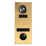 Mechanical Door Chime - Gold Chrome - with Wide Angle Viewer or Optional UL (Fire Rated) Viewer, Name and Number Slots - Model 686106-02