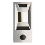 Mechanical Door Chime - Silver Powder Coat - with Viewing Mirror, Name and Number Slots - Model 689105-02