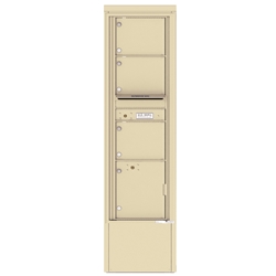 3 Tenant Doors with Parcel Locker and Outgoing Mail Compartment - 4C Depot versatile™ - Model 4C16S-03-D