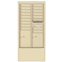 17 Tenant Doors with 2 Parcel Lockers and Outgoing Mail Compartment - 4C Depot versatile™ - Model 4C15D-17-D