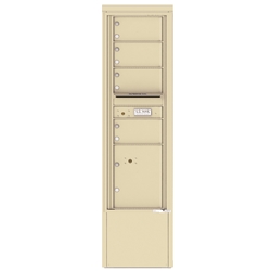 4 Tenant Doors with Parcel Locker and Outgoing Mail Compartment - 4C Depot versatile™ - Model 4C15S-04-D