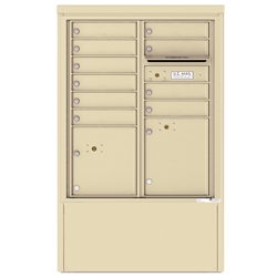 10 Tenant Doors with 2 Parcel Lockers and Outgoing Mail Compartment - 4C Depot versatile™ - Model 4CADD-10-D