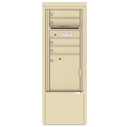 4 Tenant Doors with Parcel Locker and Outgoing Mail Compartment - 4C Depot versatile™ - Model 4CADS-04-D