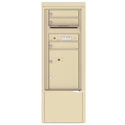 3 Tenant Doors with Parcel Locker and Outgoing Mail Compartment - 4C Depot versatile™ - Model 4CADS-03-D