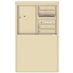 4 Tenant Doors with 1 Parcel Locker and Outgoing Mail Compartment - 4C Depot versatile™ - Model 4C06D-04-D