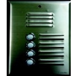 558SS3P 3 button stainless steel speaker panel