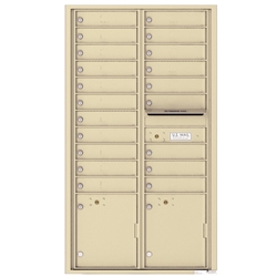 Florence 4C mailboxes are USPS Approved and meet or exceed STD-4C requirements for new construction and major renovations. They are also ideal for private delivery applications. 20 Tenant Doors with 2 Parcel Lockers and Outgoing Mail Compartment - 4C Recessed Mount versatile™ - Model 4C16D-20