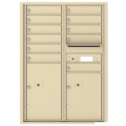 11 Tenant Doors with 2 Parcel Locker and Outgoing Mail Compartment - 4C Recessed Mount versatile™ - Model 4C12D-11