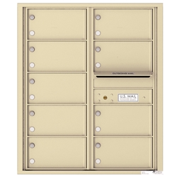 9 Tenant Doors with Outgoing Mail Compartment - 4C Recessed Mount versatile™ - Model 4C10D-09