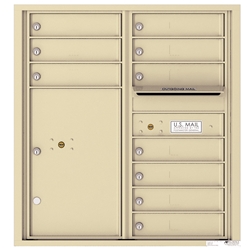 10 Tenant Doors with 1 Parcel Locker and Outgoing Mail Compartment - 4C Recessed Mount versatile™ - Model 4C09D-10