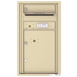1 Tenant Door with 1 Parcel Locker and Outgoing Mail Compartment - 4C Recessed Mount versatile™ - Model 4C08S-01