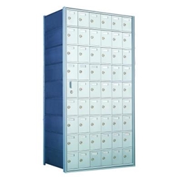53 Tenant Doors with 1 Master Door - 1600 Series Front Loading, Recess-Mounted Private Delivery Mailboxes - Model 160096A