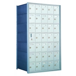 7 Doors High x 5 Doors Wide - Custom 1600 Series Front Loading, Recess-Mounted Private Delivery Mailboxes - Model 160075-SP