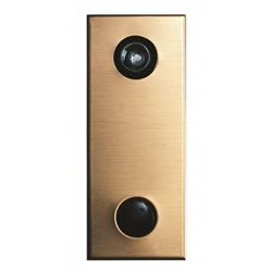 Mechanical Door Chime - Anodized Gold - with Wide Angle Viewer or Optional UL (Fire Rated) Viewer - Model 685102-02