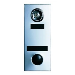Mechanical Door Chime - Silver Chrome - with Wide Angle Viewer or Optional UL (Fire Rated) Viewer, Name and Number Slots - Model 686105-02